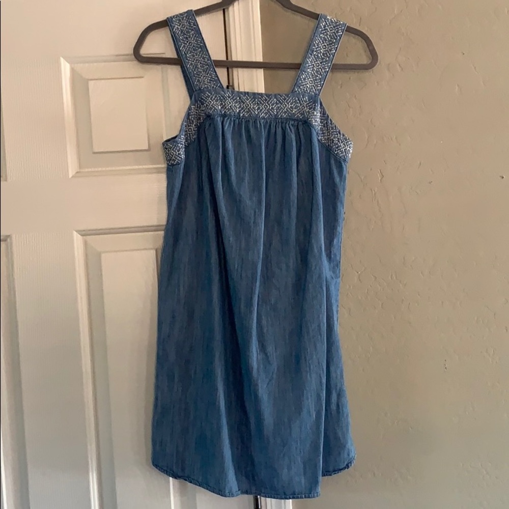 Universal Thread Denim Dress with Embroidery